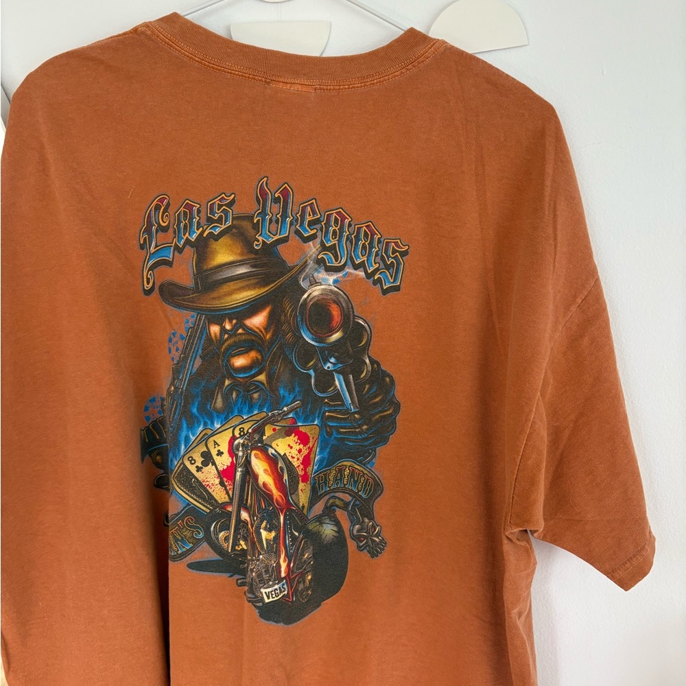 Vintage Las Vegas Orange Graphic T-Shirt